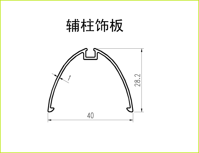 高隔间_80单玻辅柱饰板截面图